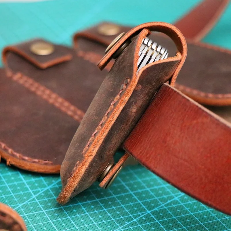 Cuchillo de bolsillo plegable táctico cuero Crazy Horse con alicates - imagen 4