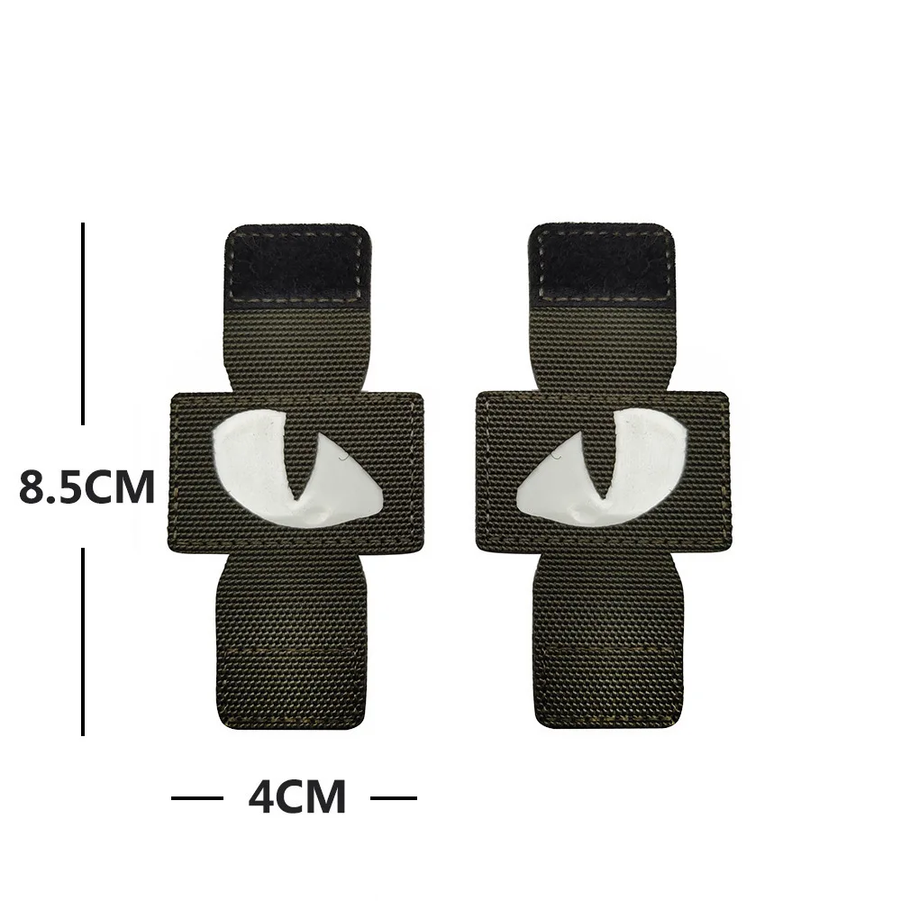 Parche táctico ojo de gato GITD MOLLE para casco paintball y ropa - imagen 3