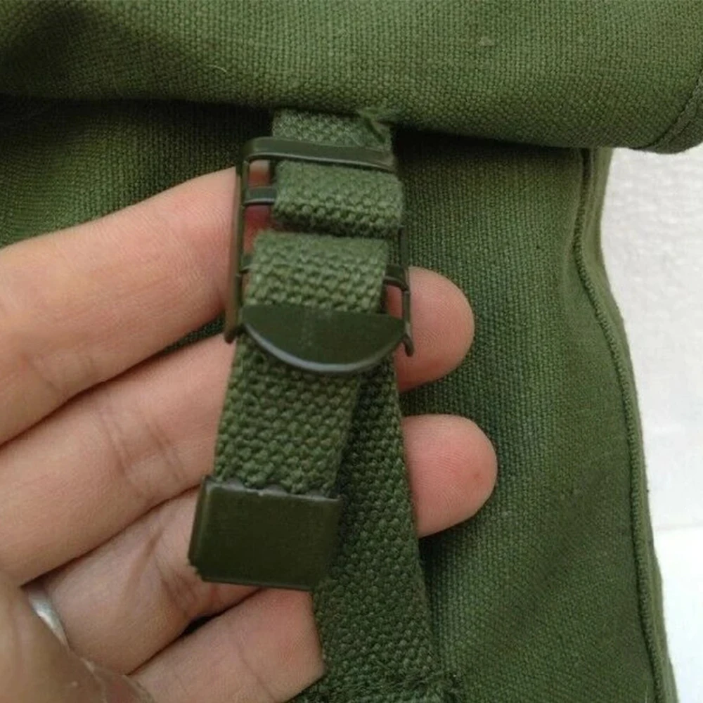 Bolsa táctica de lona vintage militar bandolera estilo antiguo - imagen 3