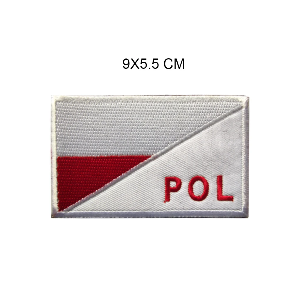 Parche bandera Polonia reflectante PVC bordado para ropa táctica - imagen 5