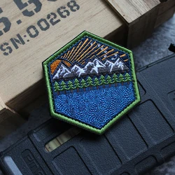 Parche bordado Twin Peaks para mochila táctica jungla