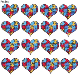 Parche bordado amor rompecabezas colorido para coser o planchar