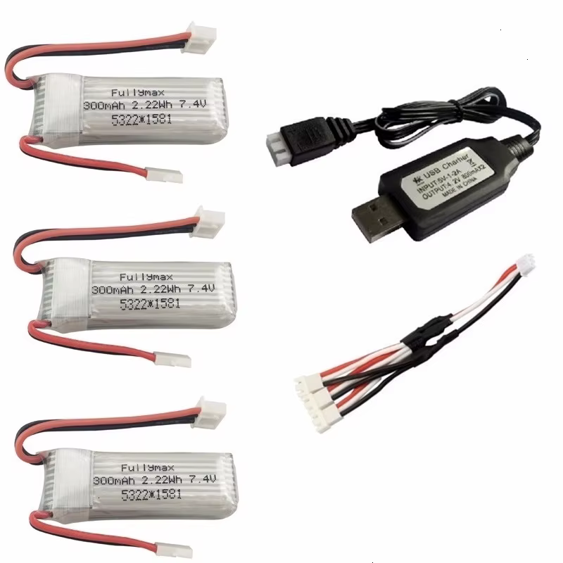 Batería LiPo + cargador de repuesto para XK DHC-2 y WLToys F959
