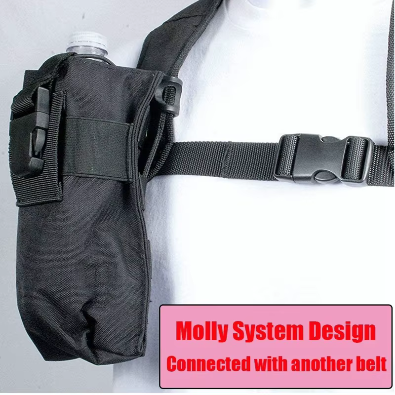 Bolsa táctica MOLLE para radiocomunicador con portabotella y funda - imagen 5