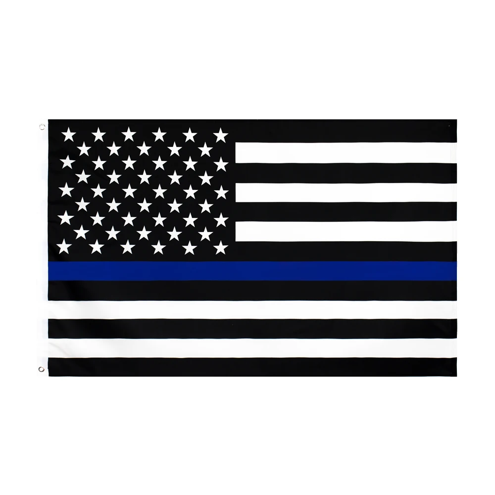 Bandera policía línea azul Xiangying – Conmemorativa poliéster