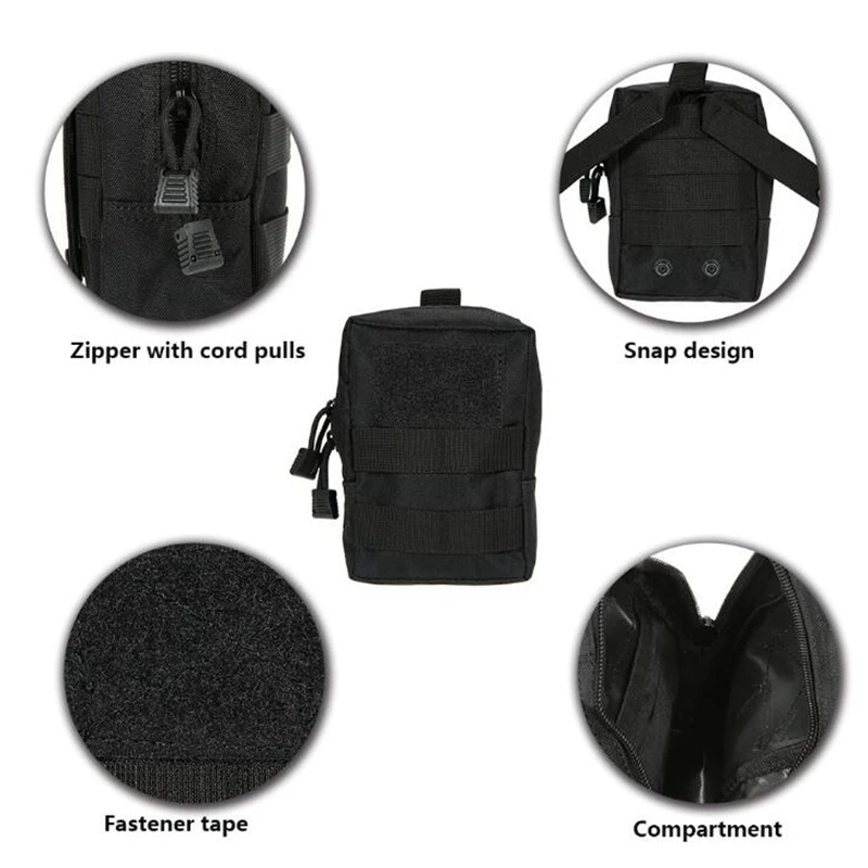 Estuche fijado a cinturón táctico en uso real