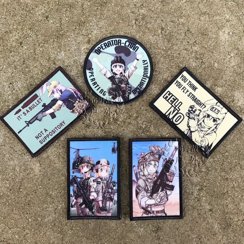 Parche táctico Gun Girl Team Operator anime bordado