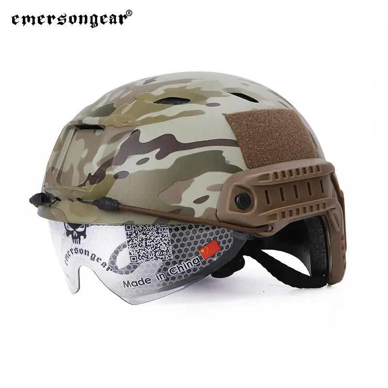 Emersongear casco táctico con gafas protectoras airsoft caza - imagen 5