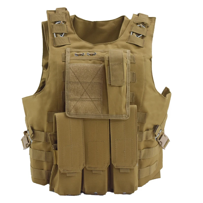 Chaleco portaplacas táctico MOLLE ripstop para airsoft y paintball - imagen 4