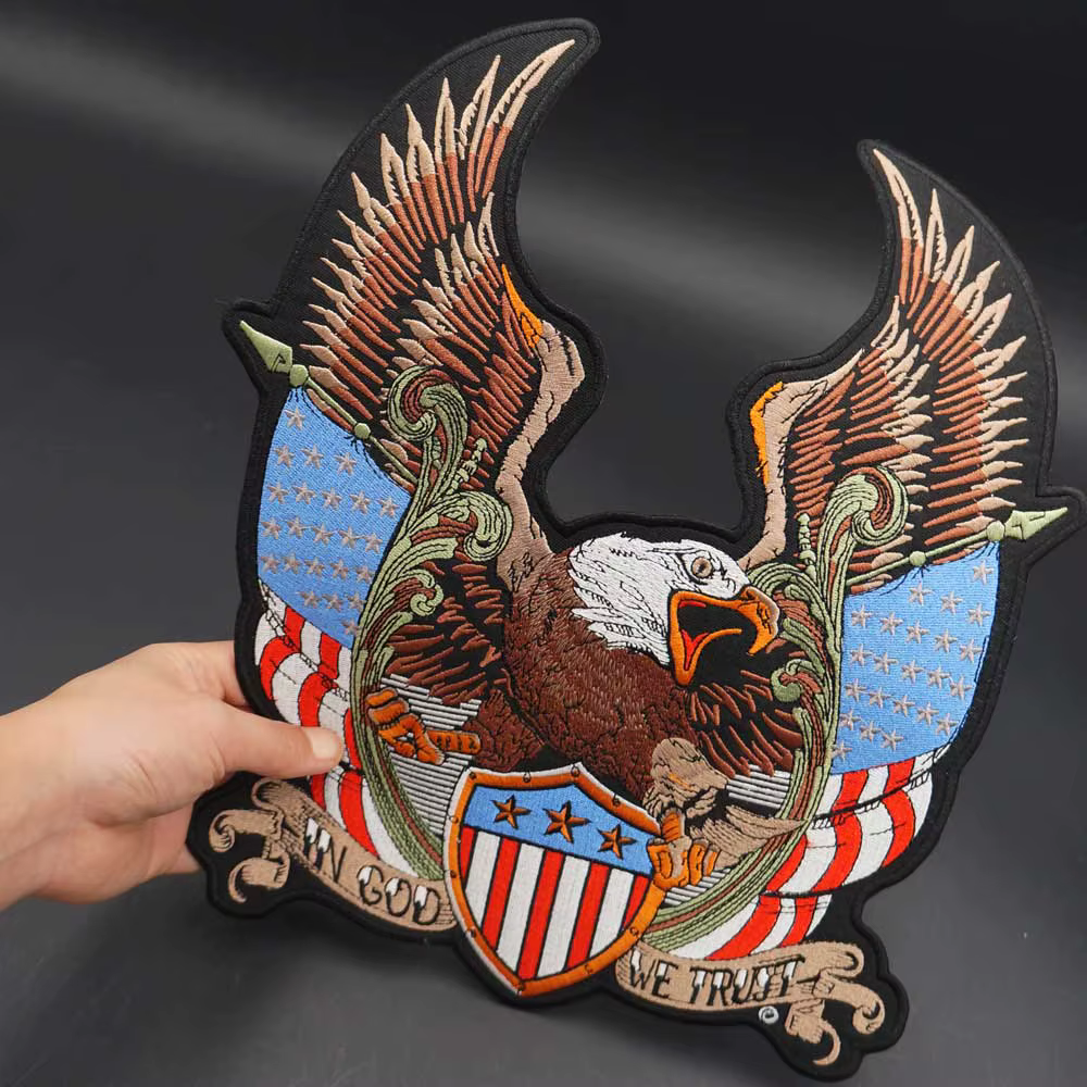 In God We Trust parche bordado águila para chaqueta motociclista - imagen 3