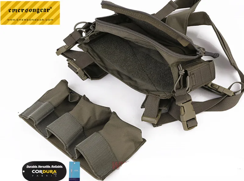 Vista del Emersongear D3CR Micro Chest Rig en tejido