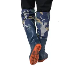 Botas tácticas caucho impermeables – Caña alta antidesgaste campo