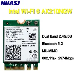 Intel AX210 WiFi 6E M.2 Tarjeta Bluetooth 5.2