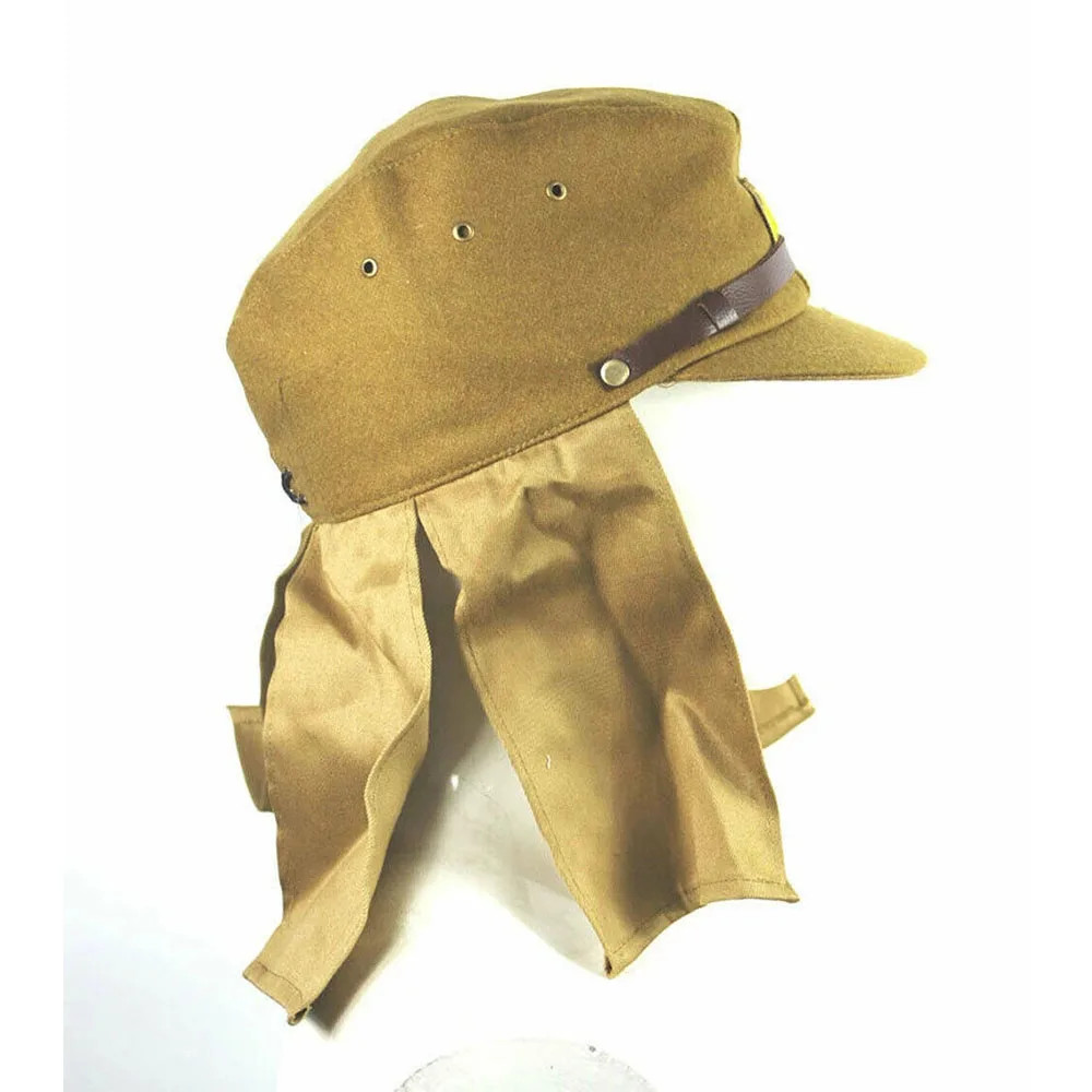 Gorra militar IJA de lana WWII con solapa para el cuello - imagen 2