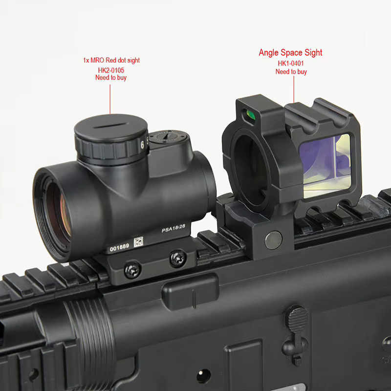 Mira táctica 1x de 2.5 MOA impermeable con soporte elevado para caza - imagen 2