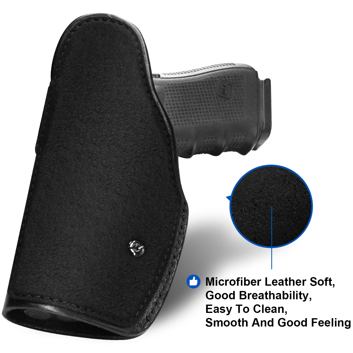 Funda colocada con diferentes modelos de pistola