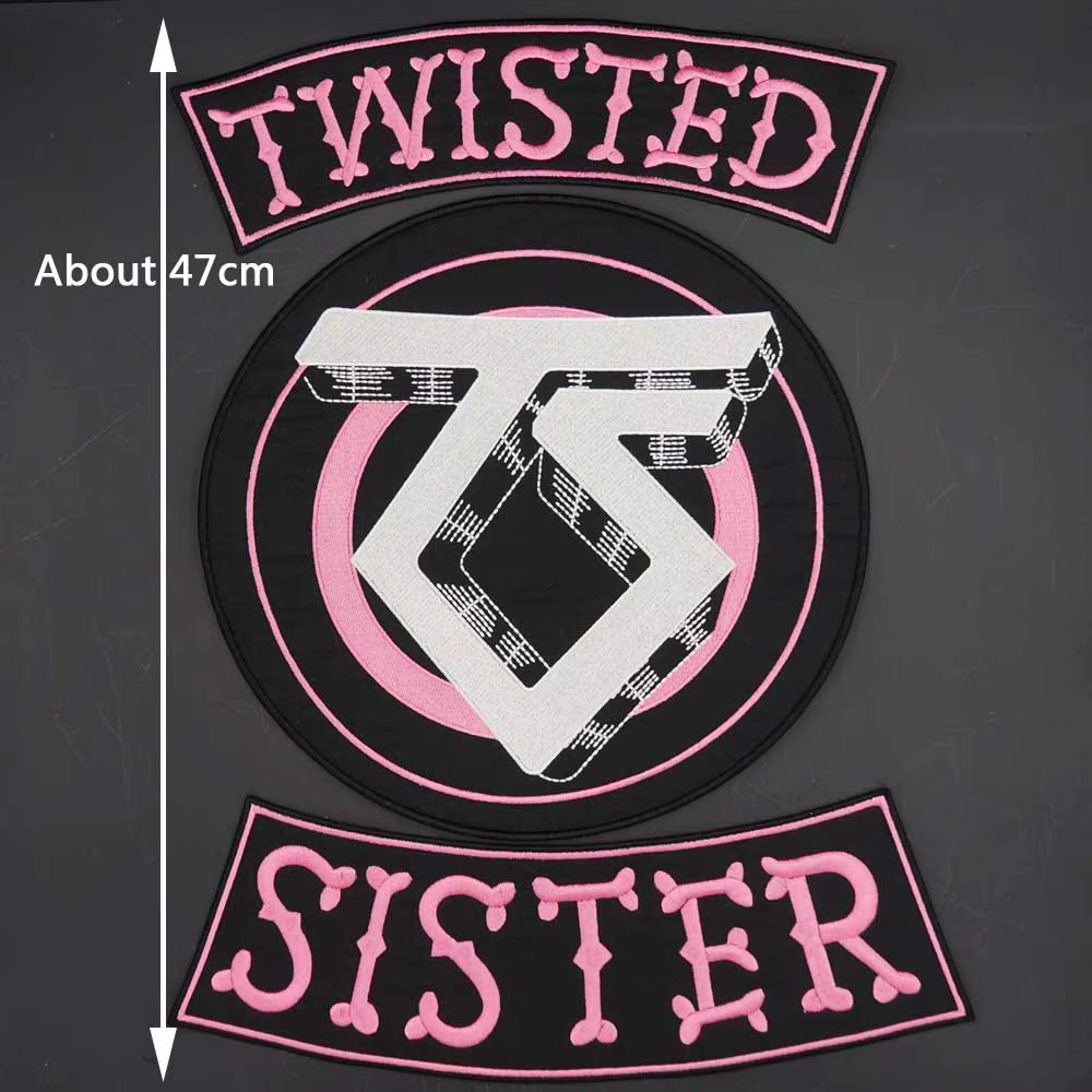 Twisted Sister Parche bordado motorista para chaqueta – planchado fácil - imagen 4