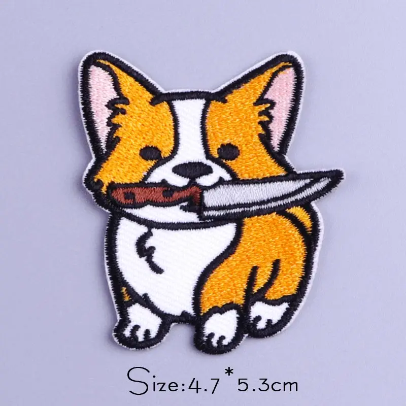 Parche bordado termoadhesivo Corgi – Animales para coser o planchar - imagen 3
