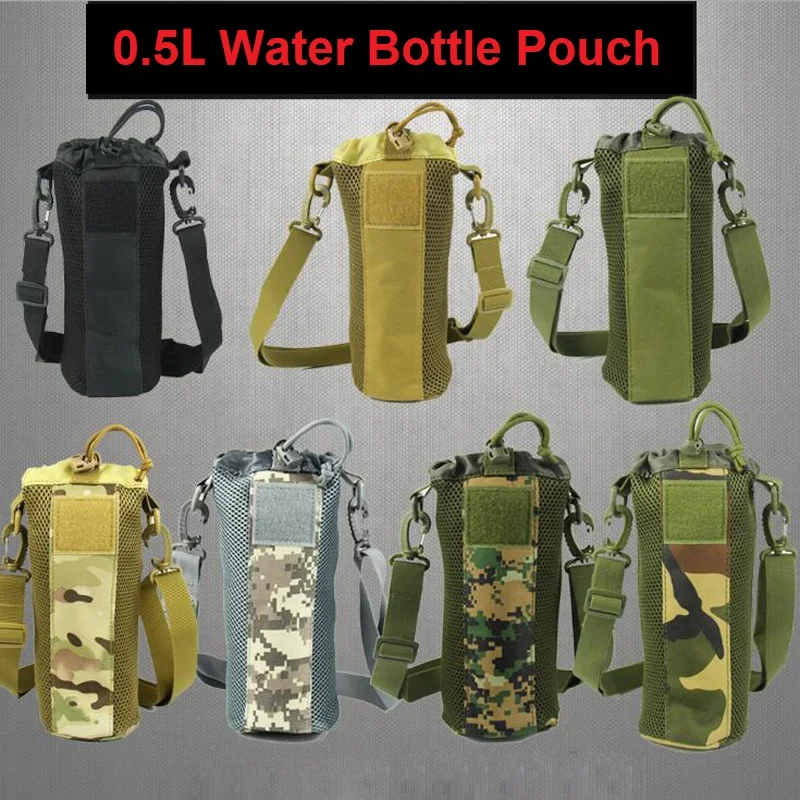 Bolsa táctica MOLLE para botella de agua - al aire libre, camping