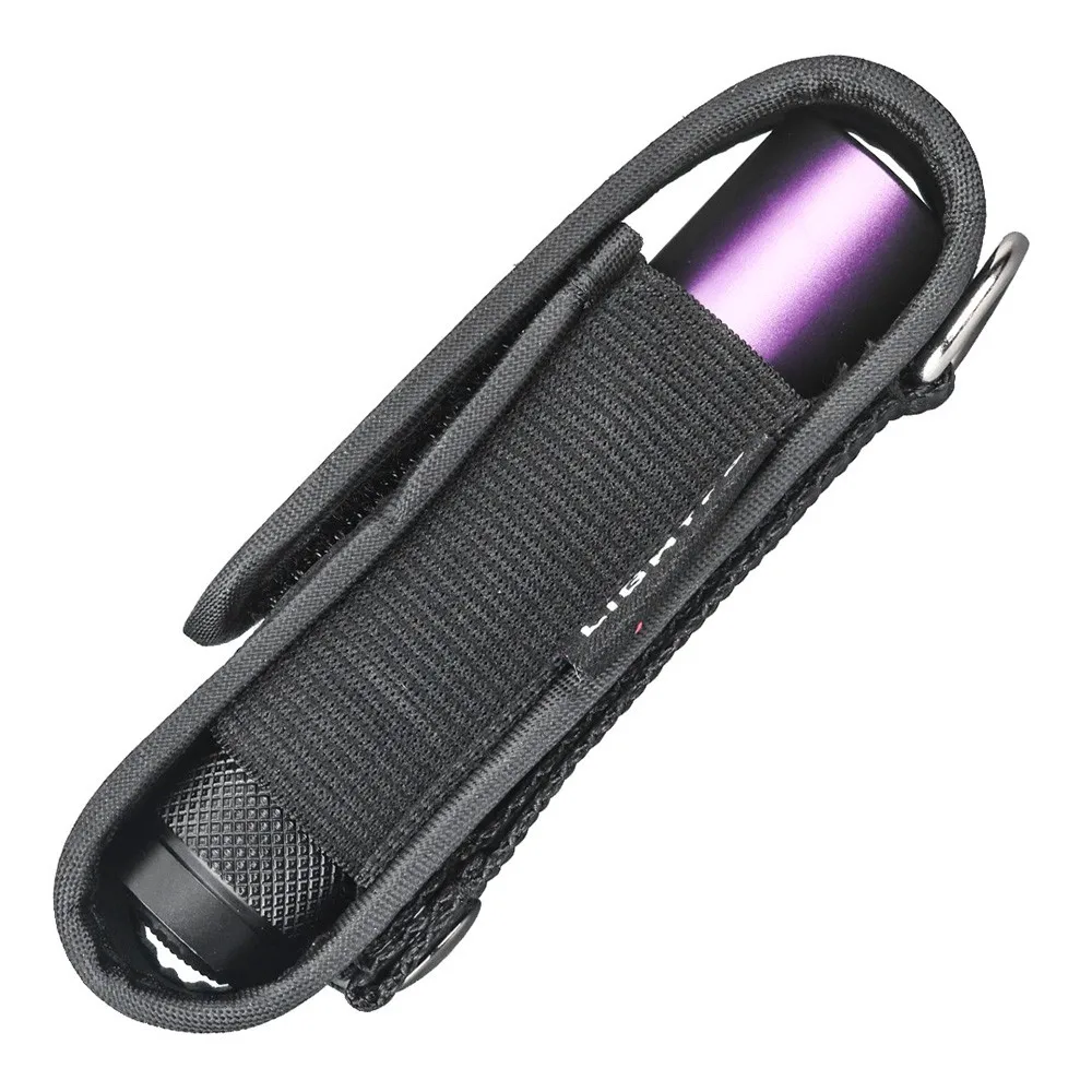 Funda táctica MOLLE para linterna LED, cinturón de nailon para caza - imagen 2