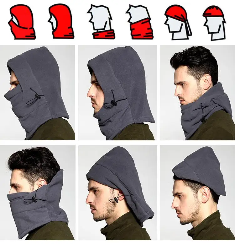 Pasamontañas de camuflaje invernal