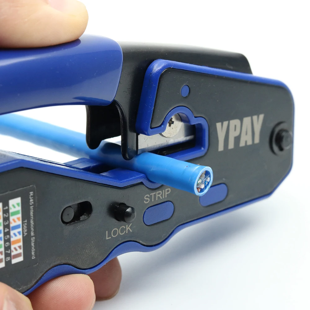 YPAY Crimpadora RJ45 Cat5 Cat6 con pelacables