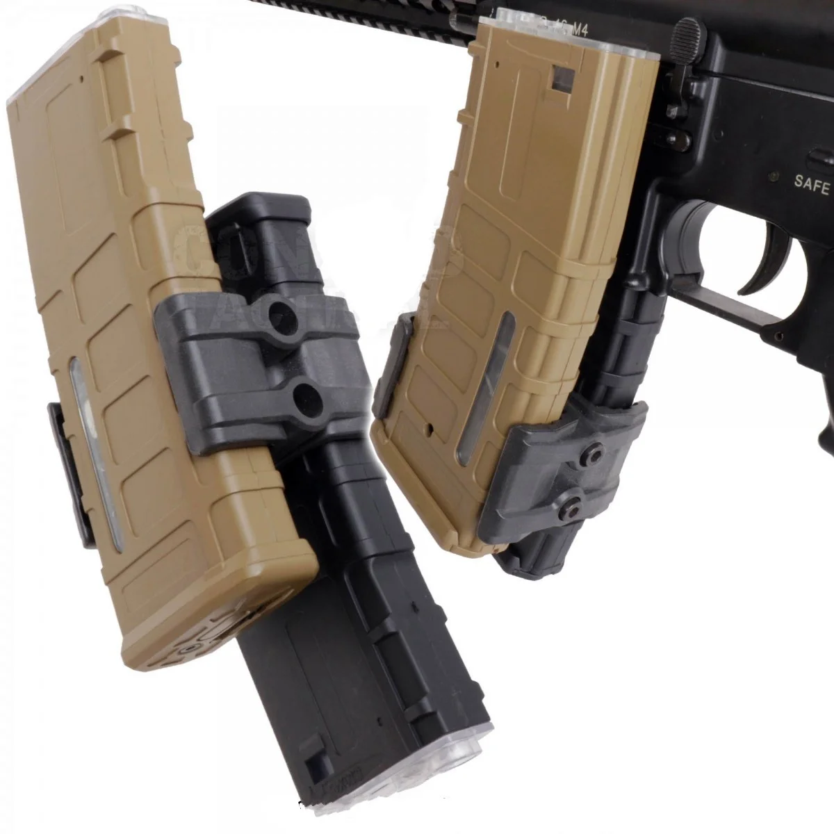 Conector doble magazine M4 Airsoft – Adaptador paralelo táctico - imagen 5
