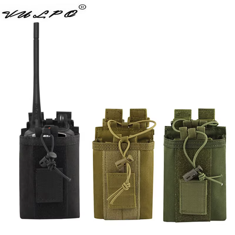 VULPO Bolsa MOLLE Nylon Cordura para Radio Interfono Táctica