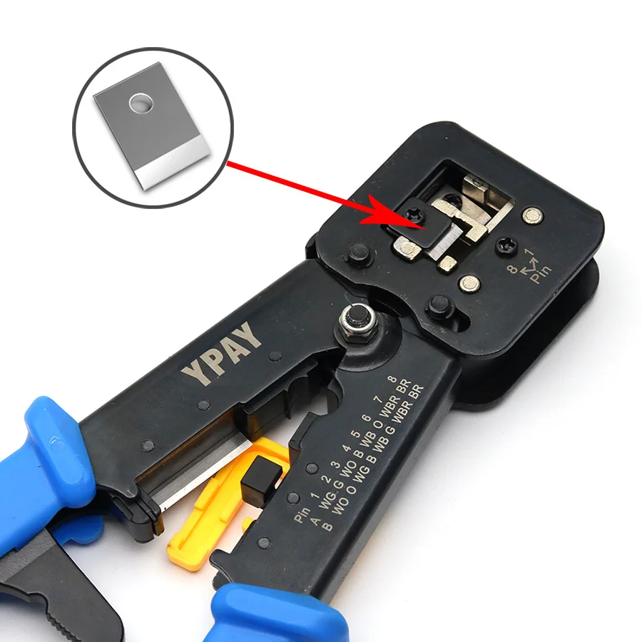 Hoja RJ45 en uso