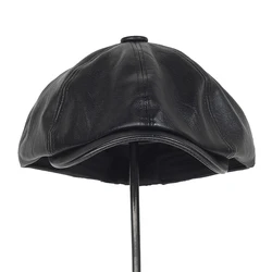 Gorra táctica octogonal cuero sintético retro para todas las estaciones