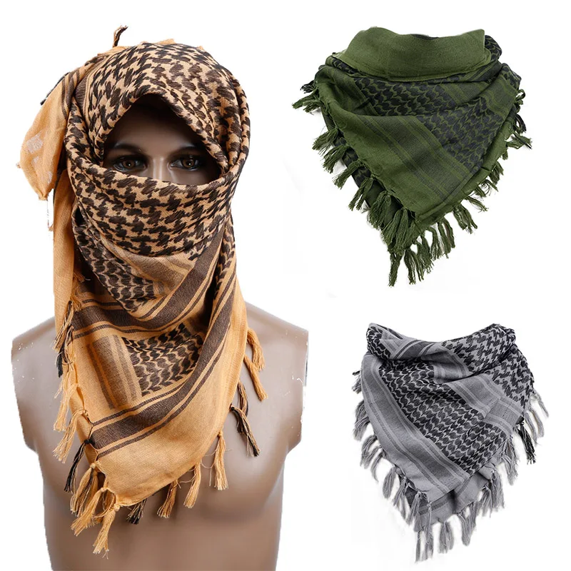 Bufanda Keffiyeh táctica algodón protección sol viento exterior - imagen 4