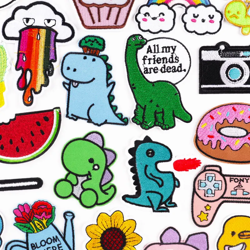 Parche termoadhesivo bordado dinosaurio infantil para ropa planchado - imagen 4