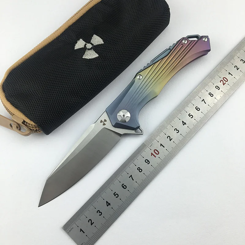 LEMIFSHE JK3287Ti cuchillo plegable EDC de titanio para acampada - imagen 2