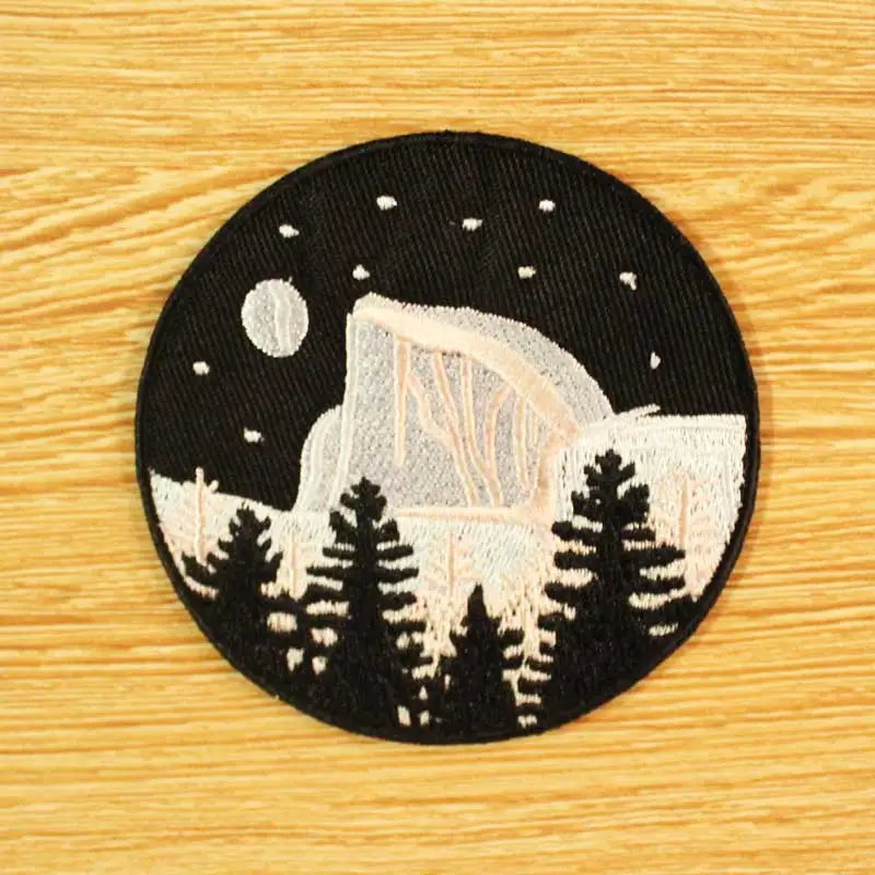 Mountain Trave parches bordados viajeros a rayas, para coser o planchar - imagen 5