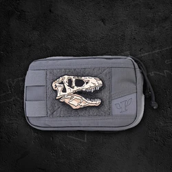 Parche táctico T-Rex calavera bordado para chaleco MOLLE