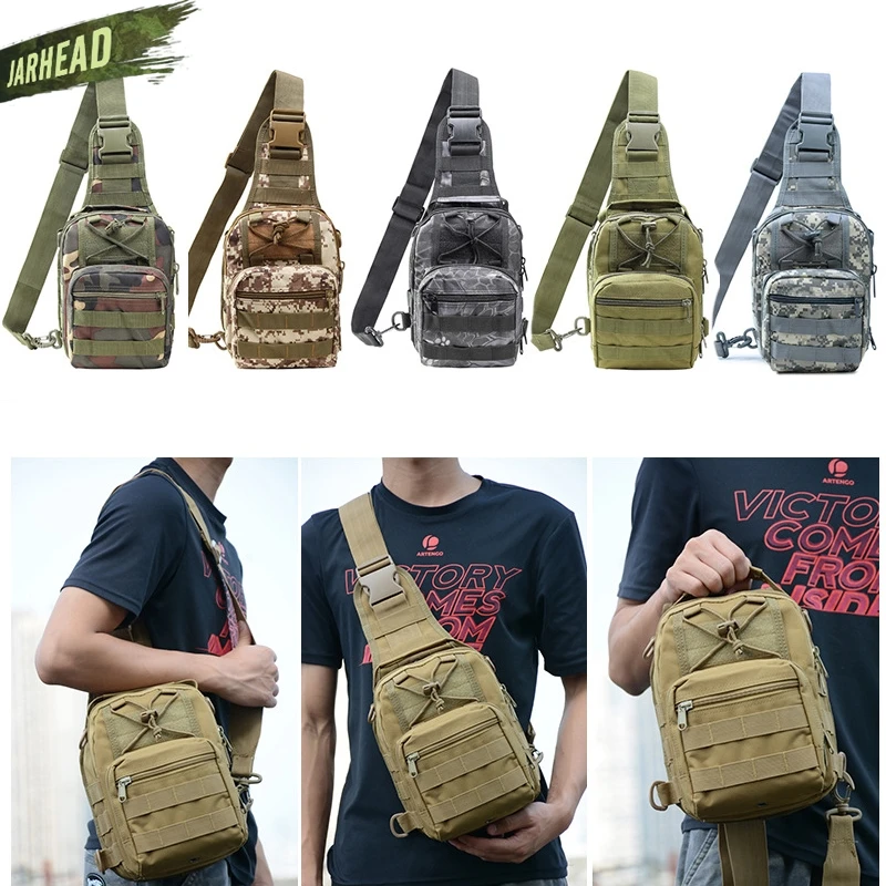 Bolsa de hombro táctica camuflaje para camping, senderismo y caza - imagen 3