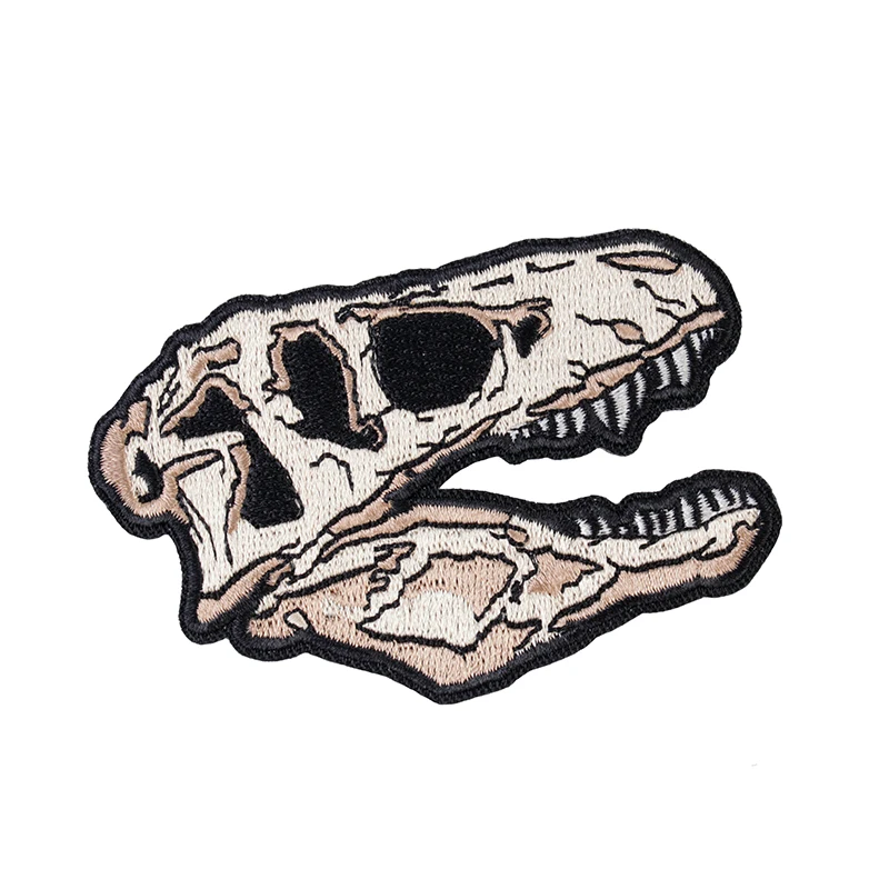 Parche táctico T-Rex calavera bordado para chaleco MOLLE - imagen 3