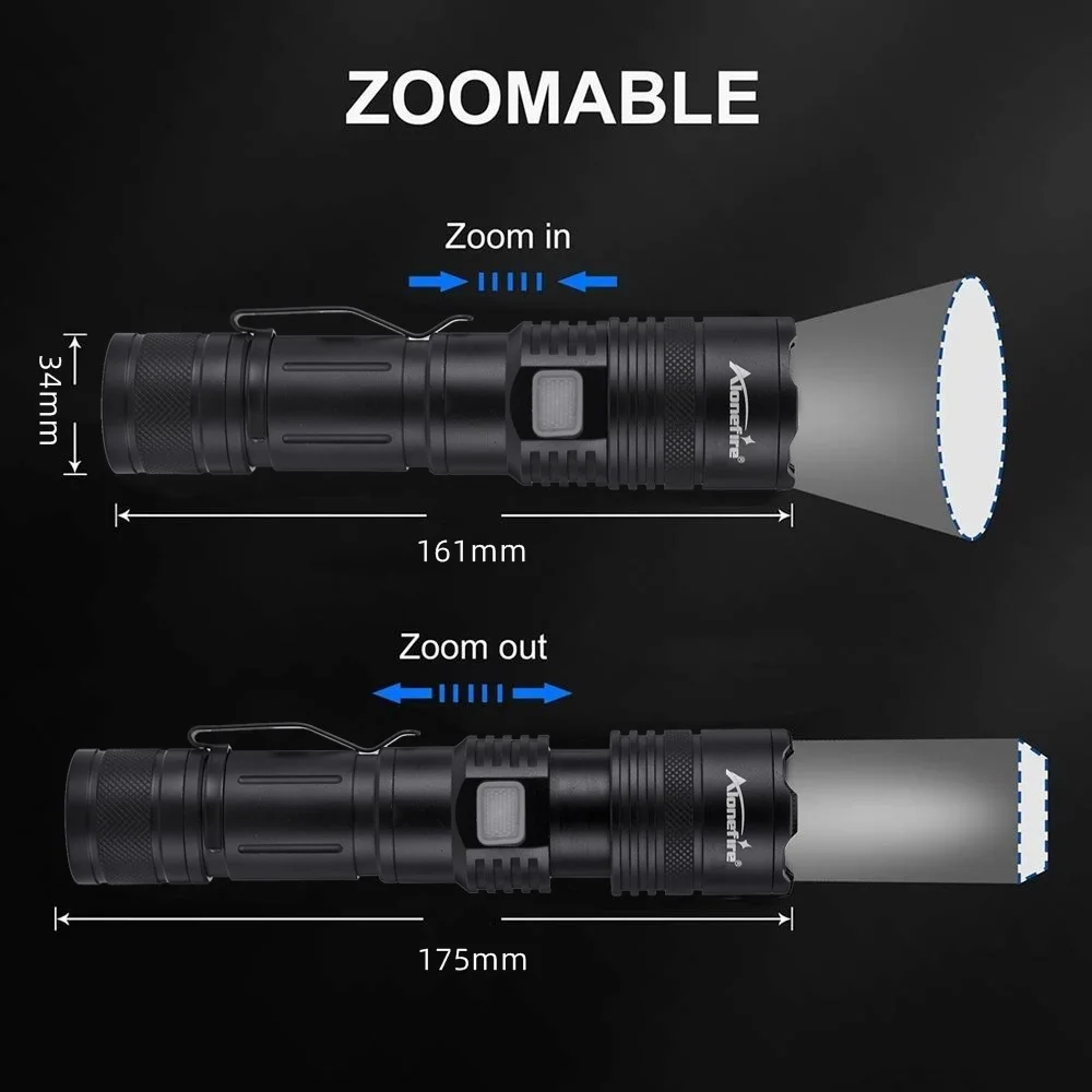 Linterna LED táctica recargable luz blanca roja verde azul para caza - imagen 2