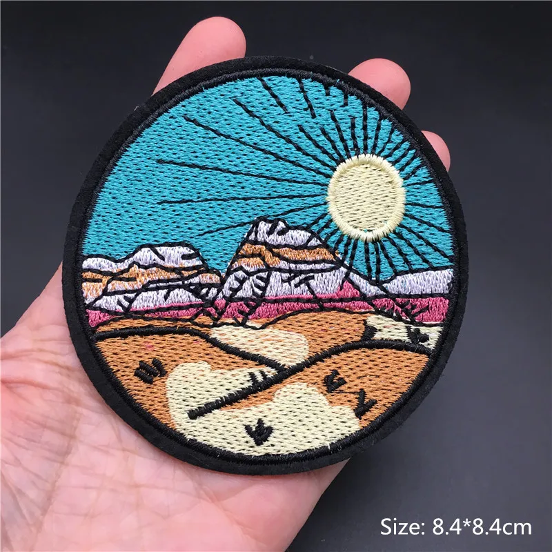 Parches bordados para ropa - Van Gogh Noche Estrellada y montaña - imagen 5