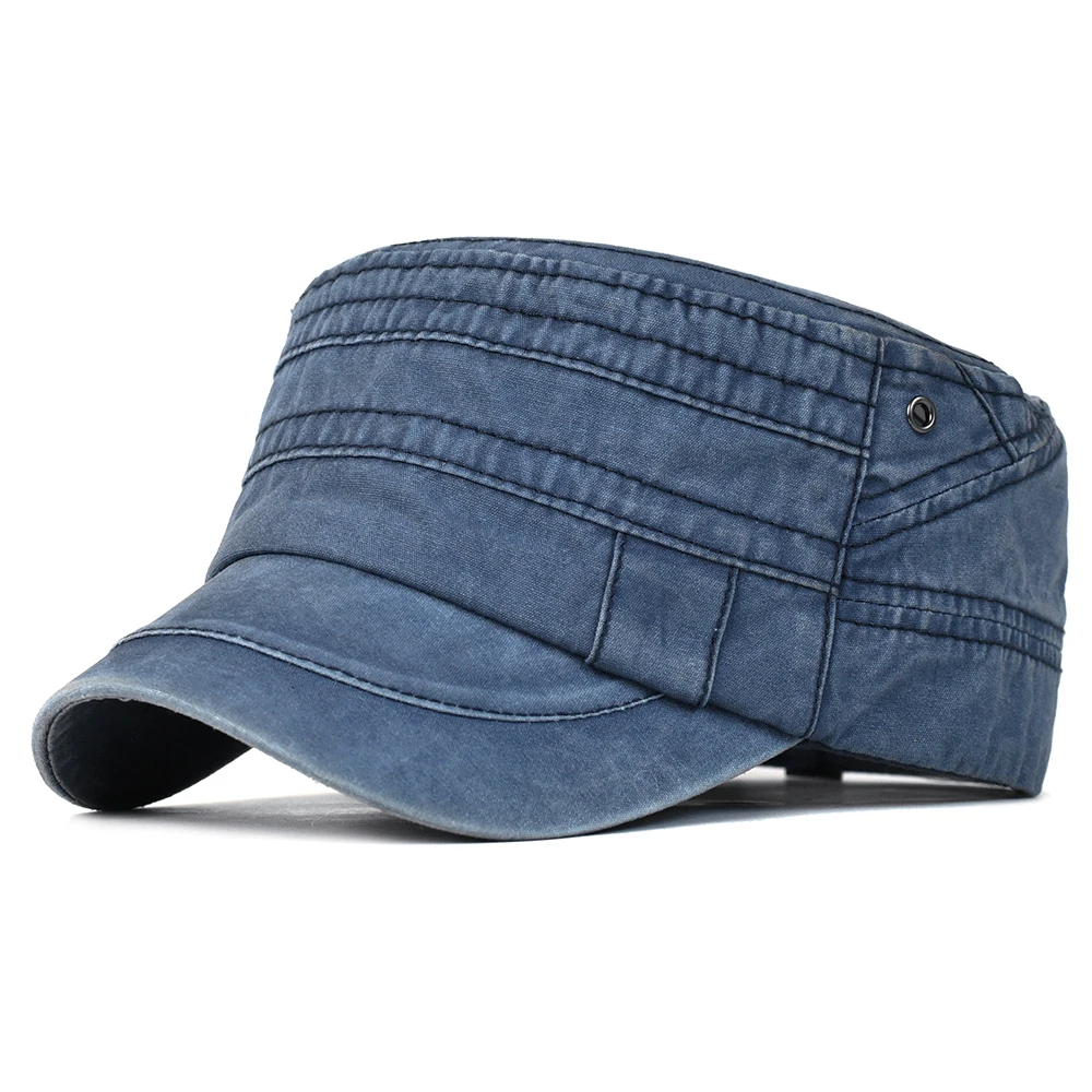 Gorra militar vintage de algodón ajustable, para todo el año - imagen 4