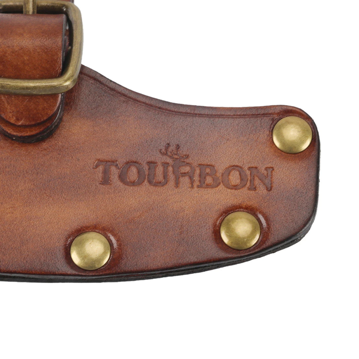 Tourbon Funda cuero genuino hacha caza hoja 10 cm - imagen 5