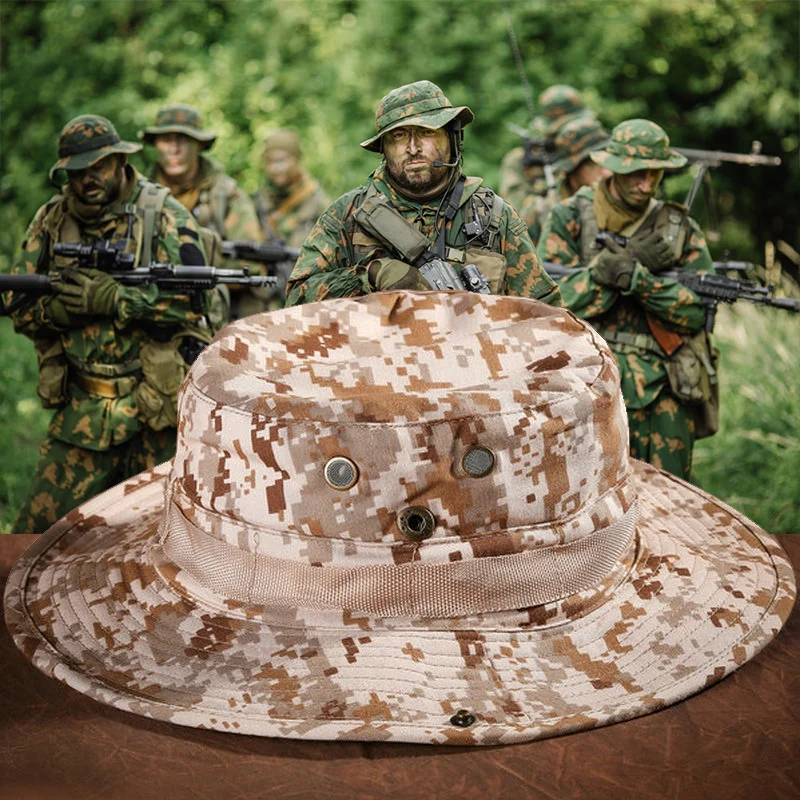 Sombrero Boonie táctico ripstop camuflado para caza y senderismo - imagen 3