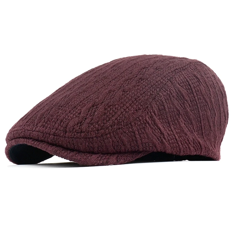 Boina de punto vintage cálida unisex – estilo Gatsby para invierno - imagen 4