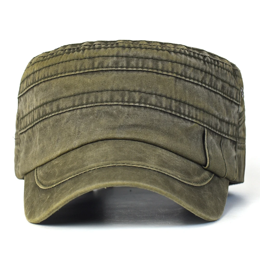 Vista lateral del gorro con estilo vintage