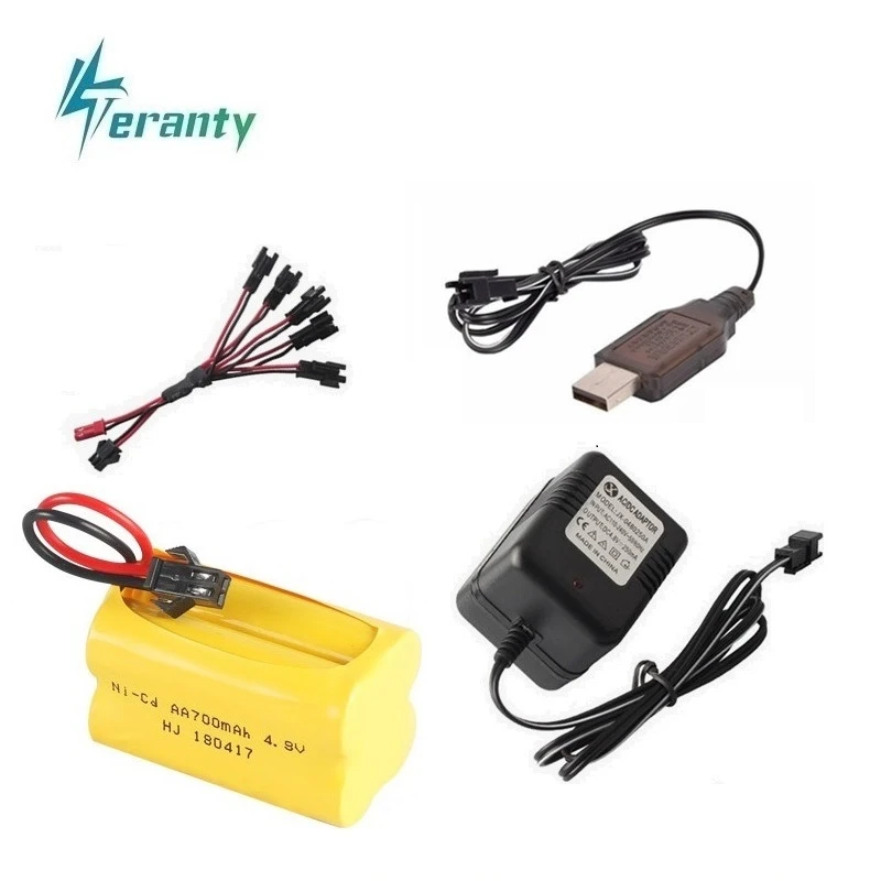 Batería Ni‑MH 4.8 V con conector T – Recargable para coches