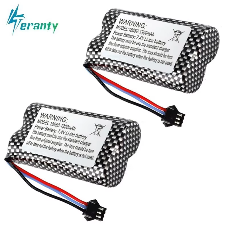 Batería 18650 7,4V 1300mAh recargable para RC – Alta potencia