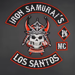 Iron Samurai – Parche bordado Club Motociclistas chaqueta o chaleco táctico