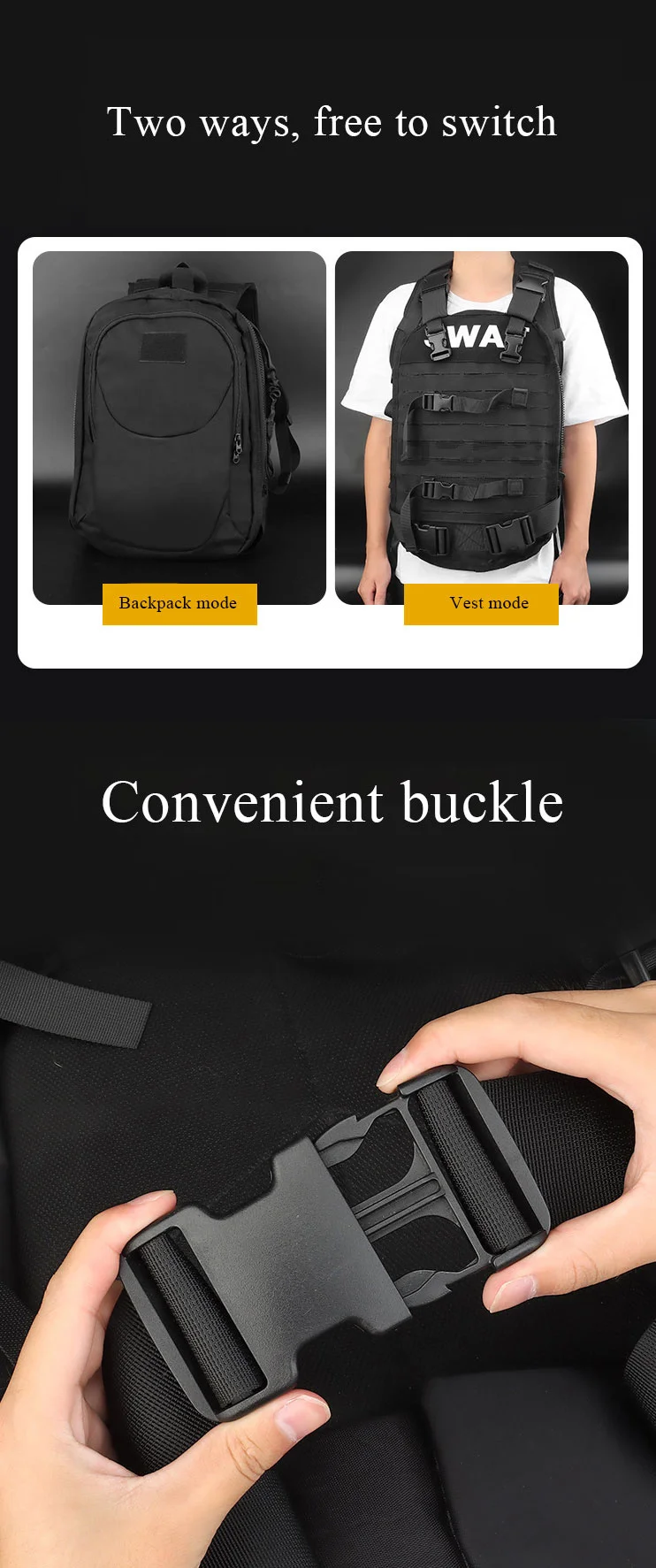 Opciones de color del chaleco mochila SINAIRSOFT