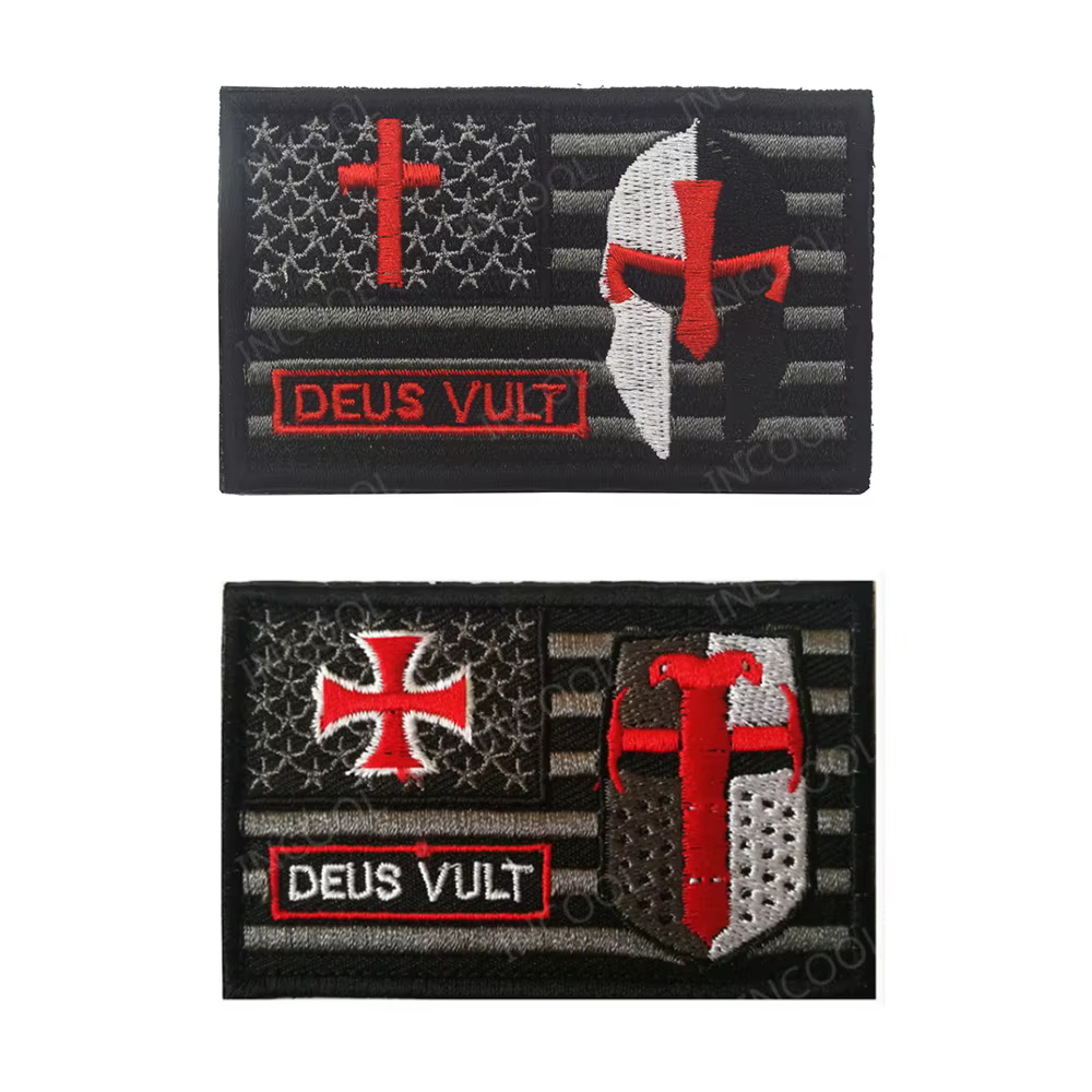 Parche bordado Templarios - PVC para chaqueta, ropa y mochila - imagen 3