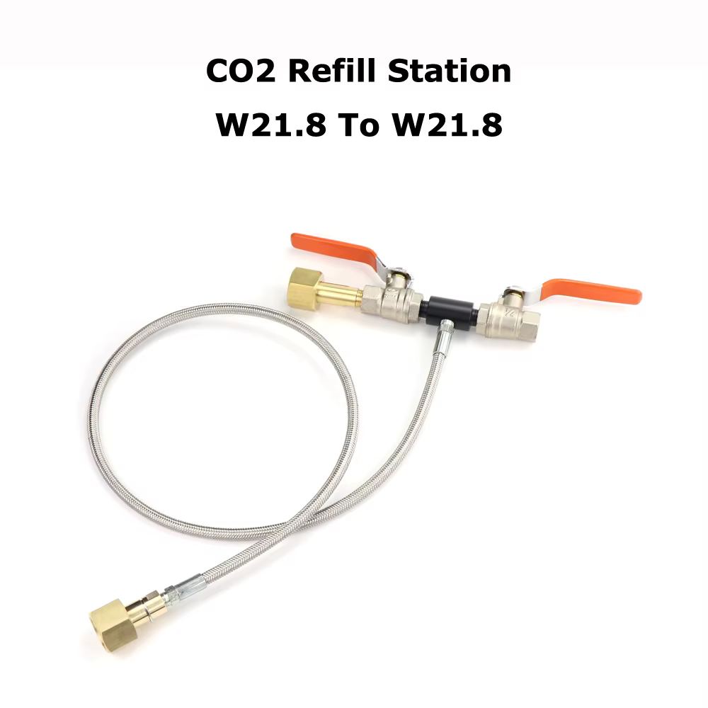 Adaptador CO2 estación doble válvula con manómetro - imagen 4